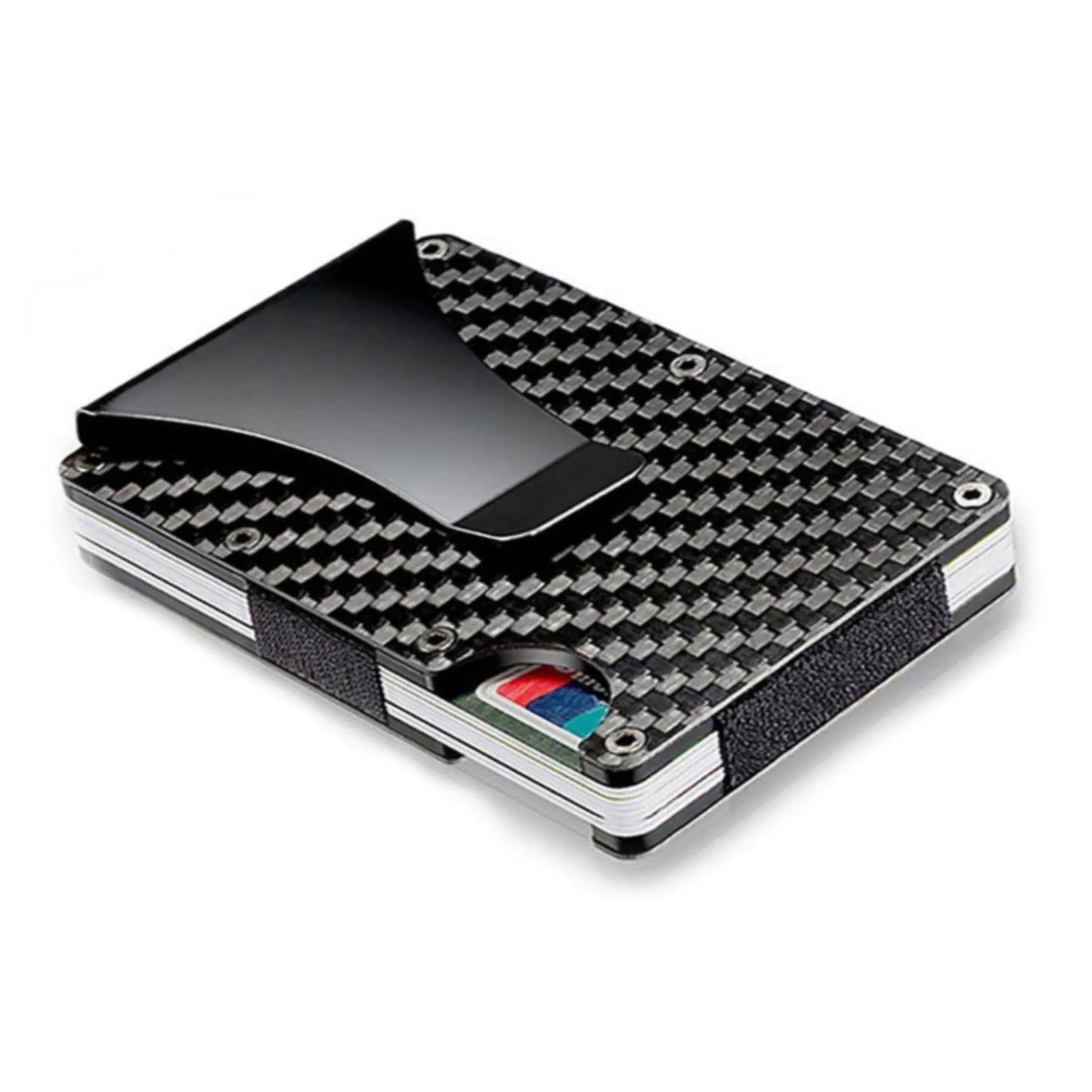 Carbon Fiber Minimalist Credit Card Holder & Money Clip Wallet for Men