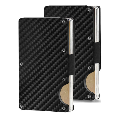 Carbon Fiber Minimalist Credit Card Holder & Money Clip Wallet for Men